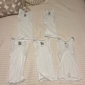 Hanes White Intimates Soft Tank Tops